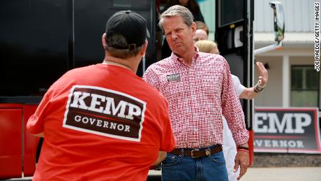 With strong lead over Perdue, Kemp shifts attention to Abrams in Georgia governor&#39;s race