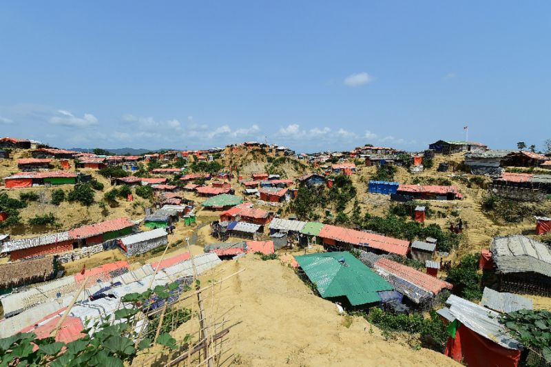 The Kutupalong refugee camp in Bangladesh: a rights group has urged Bangladesh to provide better conditions
