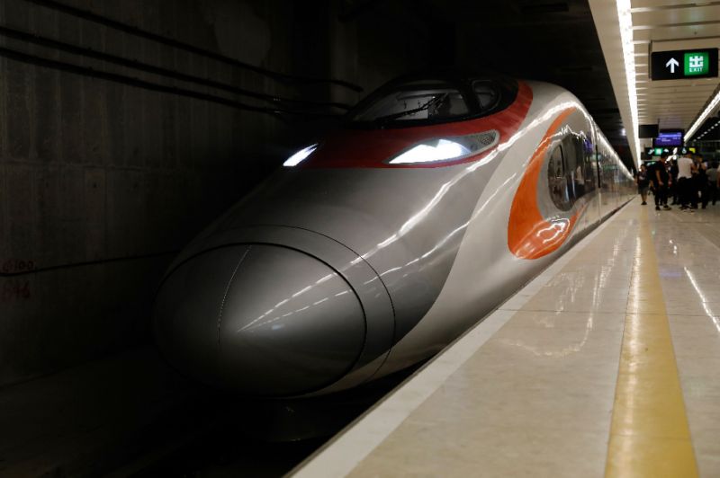 The new high-speed rail link is expected to cut the journey time between Hong Kong and Beijing to nine hours (AFP Photo/TYRONE SIU)