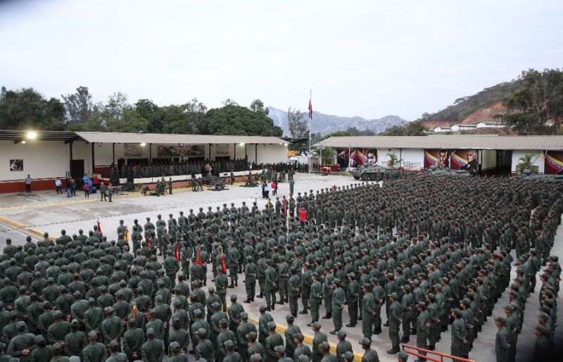 The military's support is crucial in determining whether Maduro can hold on to power (AFP Photo/Marcelo GARCIA)