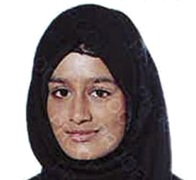 FILE - This undated photo released by the Metropolitan Police of London, shows Shamima Begum, a young British woman who went to Syria to join the Islamic State group and now wants to return to Britain. During an interview, Tuesday, March 5, 2019, in Sunamganu, Bangladesh, Begum's father, Ahmed Ali, said his daughter’s citizenship should not be canceled and that she could be punished in the United Kingdom if it was determined she had committed a crime. (Metropolitan Police of London via AP, File)