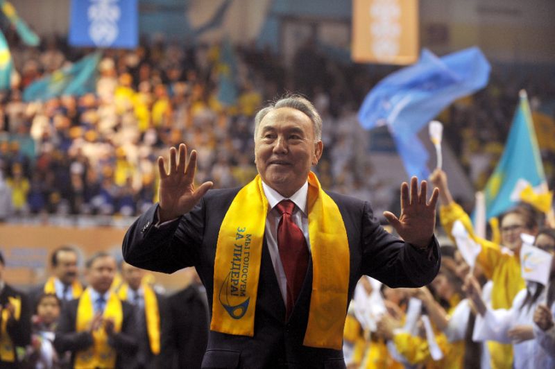 Nursultan Nazarbayev won internationally criticised elections in 1999, 2005, 2011 and again in 2015, when he took more than 97 percent of the vote (AFP Photo/VIKTOR DRACHEV)