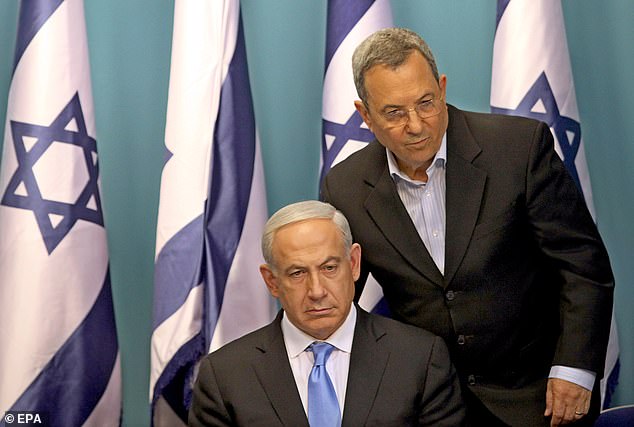 Barak, who was Israeli prime minister from 1999-2001 and then defense minister from 2007-2013 has been seen as having a real chance of ending Netanyahu's 10-year reign at the helm of Israeli politics. Pictured: Netanyahu with Barak in 2012