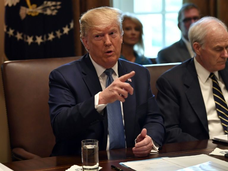 US President Donald Trump declined to criticize Turkey's purchase of a Russian missile defense system despite the worries expressed by the Pentagon and NATO (AFP Photo/Nicholas Kamm)
