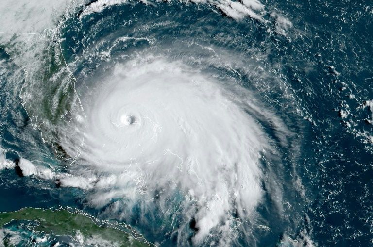 A satellite image shows Hurricane Dorian on September 2, 2019; the storm has battered the Bahamas with devastating winds and torrential downpours (AFP Photo/NOAA)