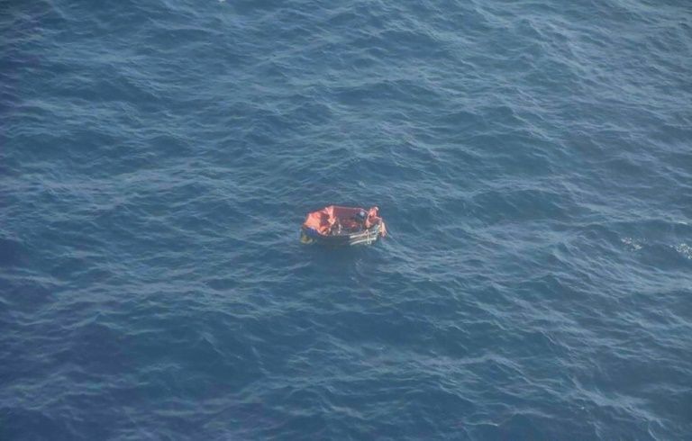 Three Bourbon Rhode crew members were rescued from a lifebaot