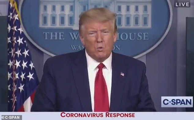 President Trump responded during the White House briefing on Monday by asking the reporter: 'Who are you working for, China?'