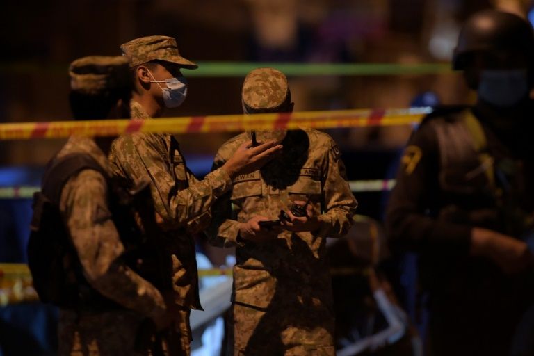 The bomb exploded at a popular market in Rawalpindi, a stone's throw from Pakistan's heavily guarded military headquarters (AFP Photo/Farooq NAEEM)