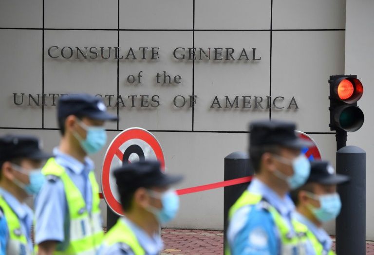 The US' Chengdu mission was ordered to shut in retaliation for the forced closure of Beijing's consulate in Houston, Texas (AFP Photo/Noel Celis)