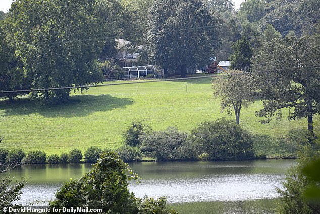A view of Jerry Falwell Jr's estate just outside Lynchburg, Virginia pictured above