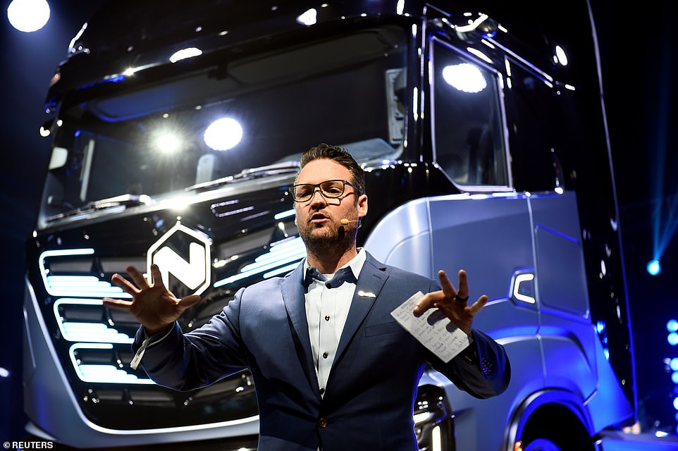 In its lengthy report, Hindenburg claimed to have ‘extensive evidence’ that the company’s proprietary technology was purchased from another company, and accused its founder and CEO Trevor Milton (above) of making countless false statements over the last decade