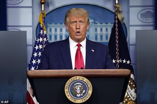 President Donald Trump contradicted his own CDC chief at Wednesday's press briefing, calling Dr. Robert Redfield 'confused' and 'mistaken' for saying vaccines wouldn't be widely available until halfway through 2021 and masks work better than vaccines