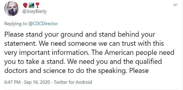 Social media users gave a mixed response to the virologist's tweets, with some calling on him to resign for changing his advice on the deadly virus at the behest of Trump and others urging him to stand his ground against the president