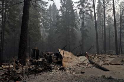 The family home of Josh and Samantha Jarrell is in ashes after the devastation of the North Complex wildfires in Berry Creek (Butte County).