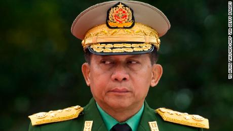 Min Aung Hlaing, commander in chief of the Myanmar armed forces, pictured in Yangon on July 19, 2018.