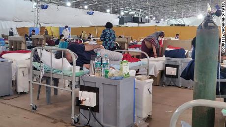 Inside the Sardar Patel Covid Care Centre.