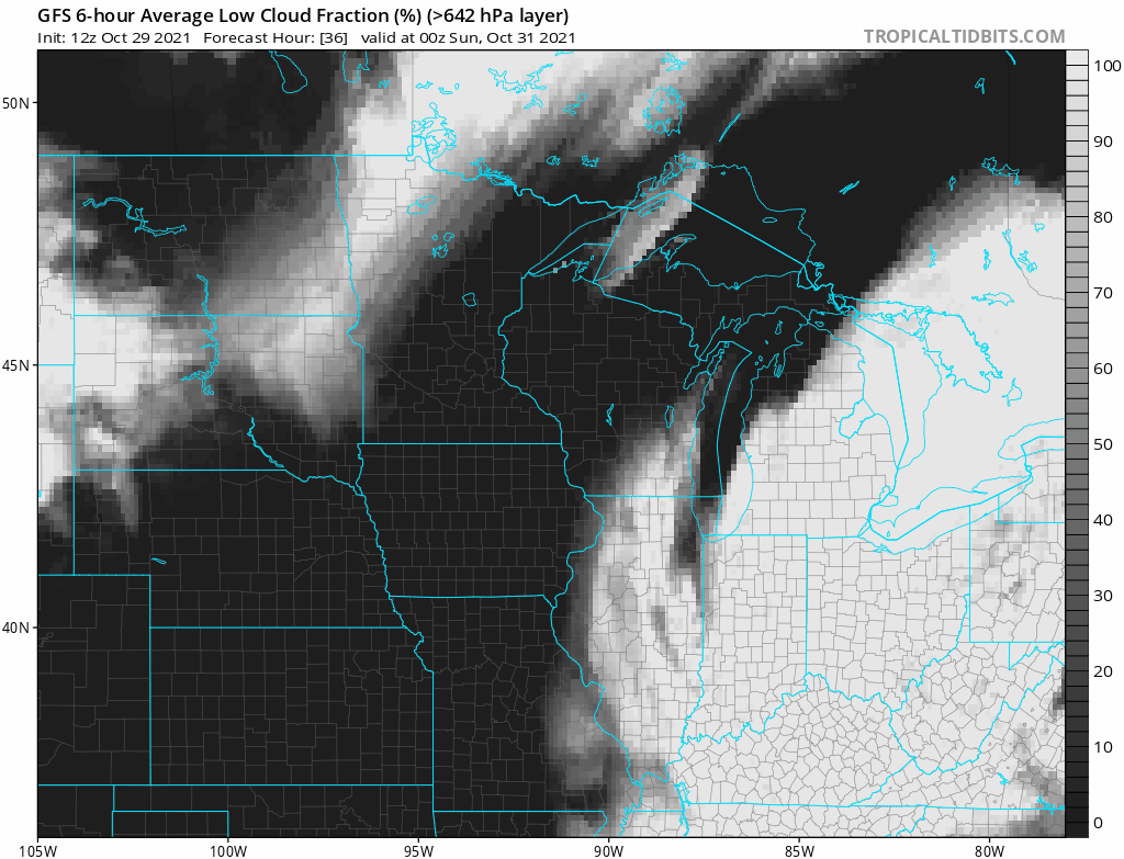 NOAA GFS low cloud output 