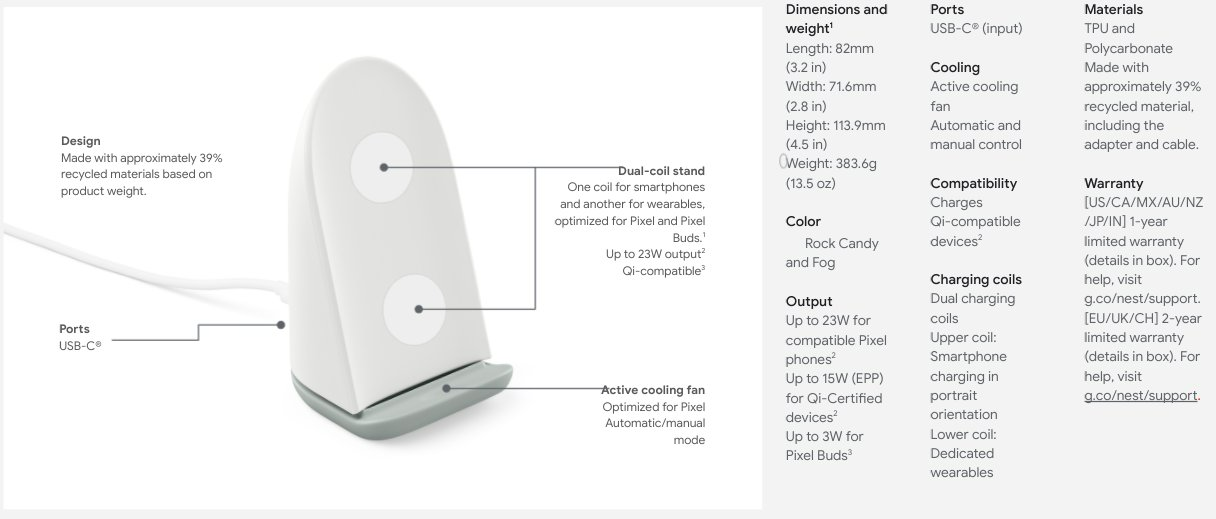 Google Pixel Stand Leak 2