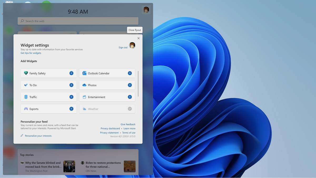 Windows 11 doesn’t yet have a great many widgets, but that may change.