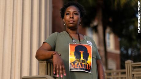 Sonia Richardson poses for a portrait outside the Glynn County Courthouse.