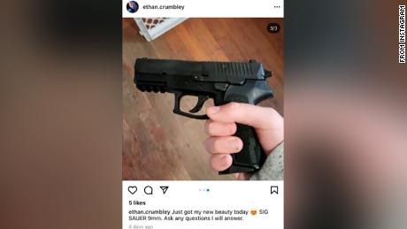 A photo of the gun believed to have been used in the Oxford High School shooting Tuesday was posted to an Instagram account days before the incident, a law enforcement source with direct knowledge tells CNN.