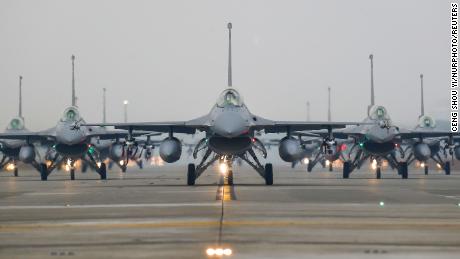 Taiwan suspends F-16 fleet combat training after jet crashes into sea