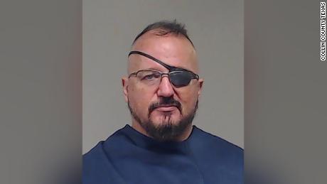Booking photo of Oath Keepers leader Stewart Rhodes. From Collin County, Texas.