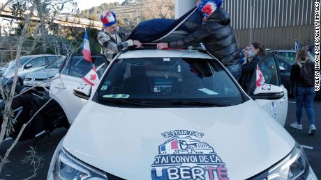 Paris and Brussels ban protests linked to French 'Freedom Convoy'