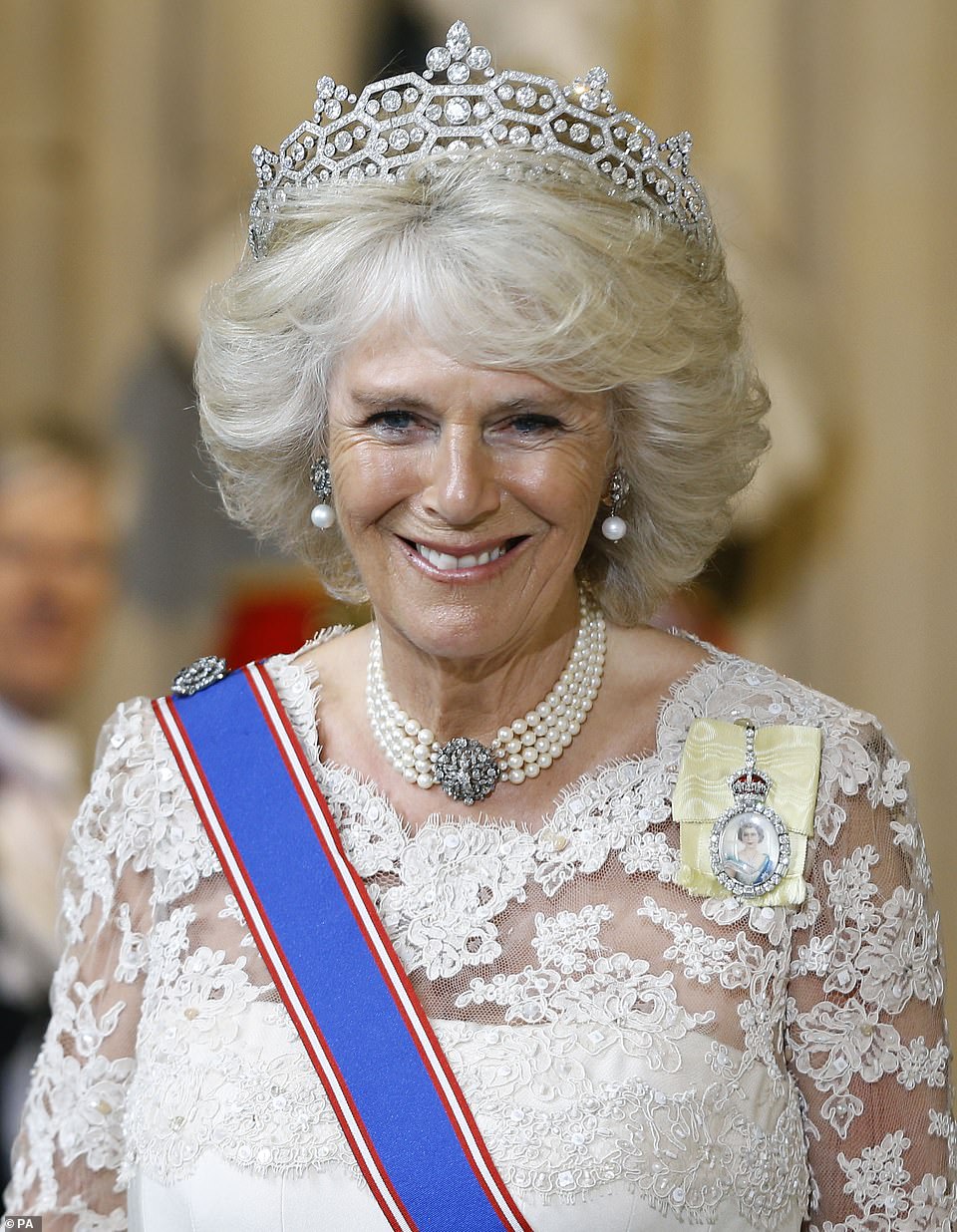 Camilla, the Duchess of Cornwall, pictured as she leaves the State Opening of Parliament in 2013. The Queen has used her Platinum Jubilee message to the nation to back the Duchess of Cornwall as Queen Camilla