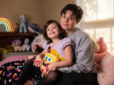 Violet and her trans daughter Isa inside her daughter's bedroom at their home in Dallas, on...