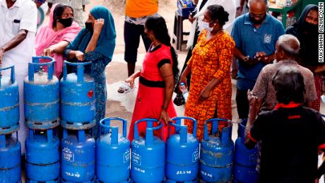 Sri Lankans spend most of their day queueing for fuel and gas as the country's economic crisis worsens.