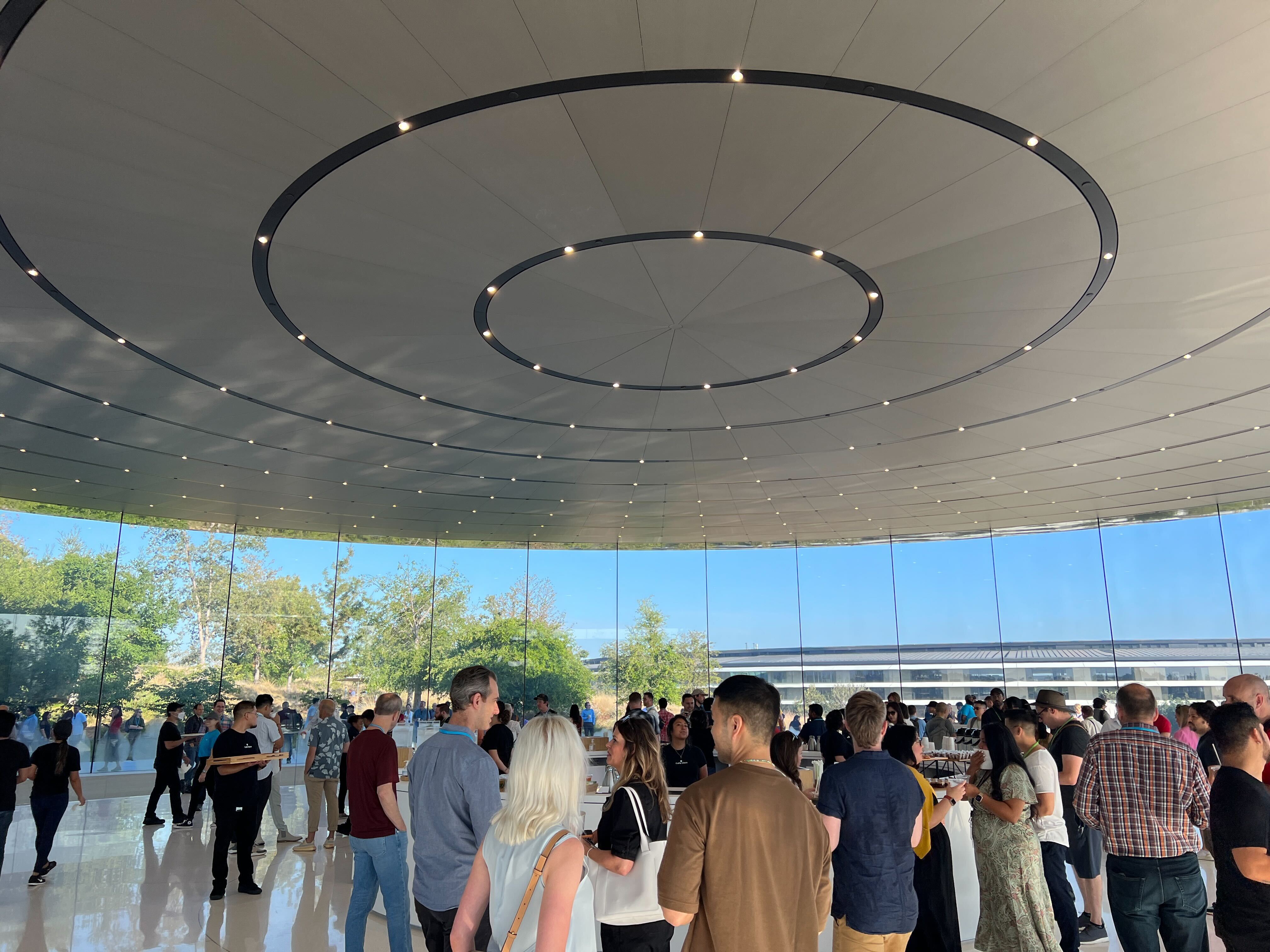 Inside the Steve Jobs Theater at September 7 event on Apple campus