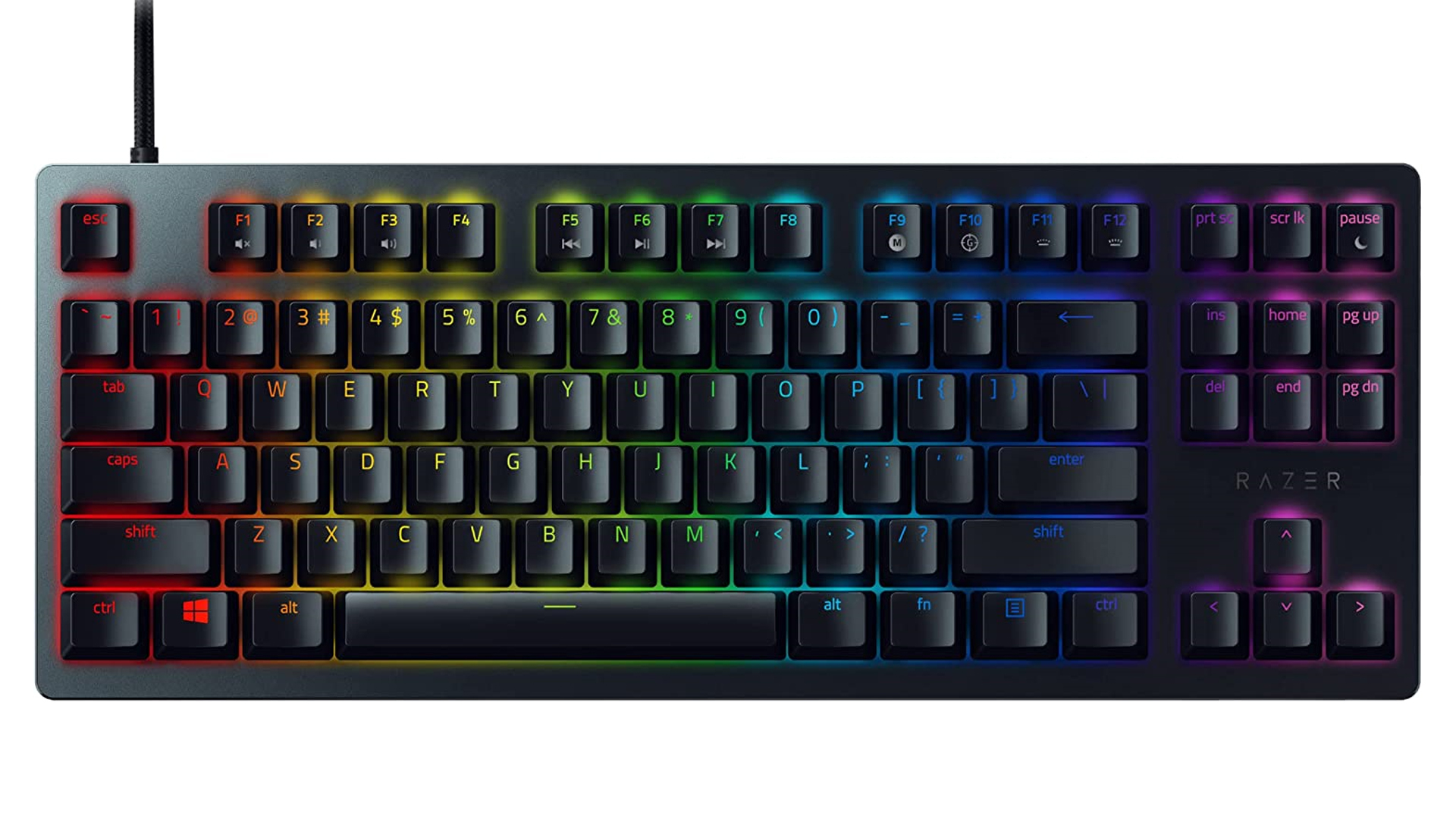 The Razer Huntsman Tournament Edition TKL keyboard The Razer Huntsman Tournament Edition TKL keyboard