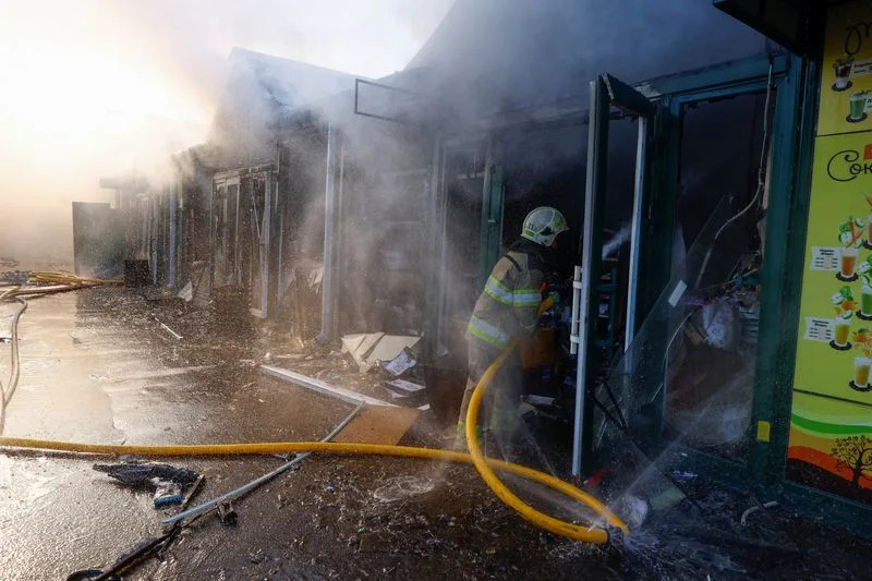 Aftermath of a Russian missile attack in Kyiv