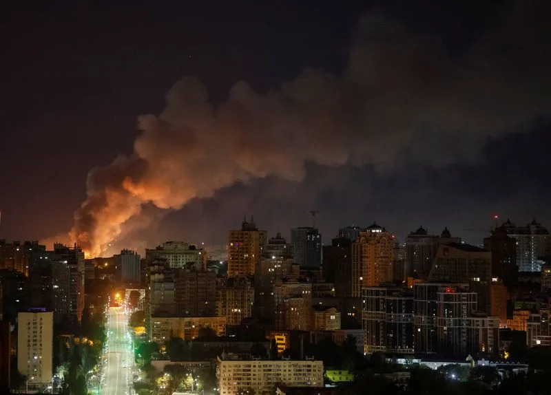 Russian missile strike in Kyiv