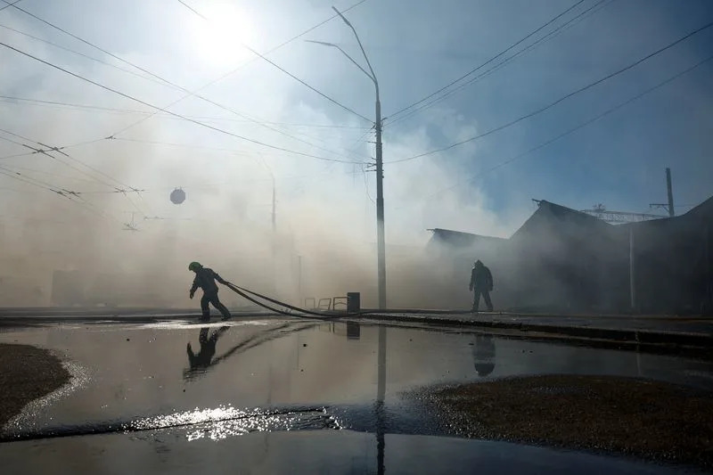 Aftermath of a Russian missile attack in Kyiv