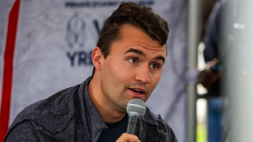 Right-wing activist Charlie Kirk in March 2025. / Credit: BENJAMIN HANSON/Middle East Images/AFP via Getty Images
