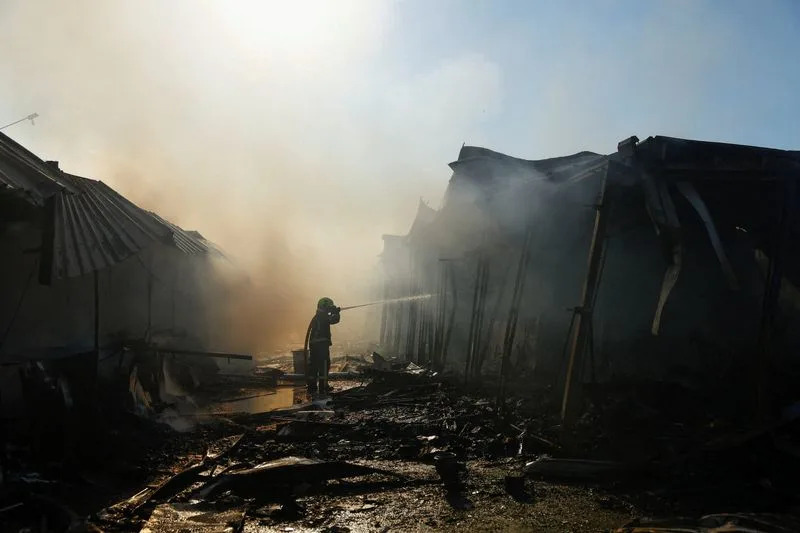 Aftermath of a Russian missile attack in Kyiv