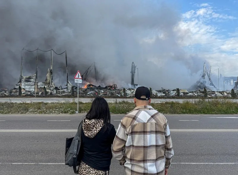 Wildberries warehouse in Moscow region on fire after Ukrainian drone attack