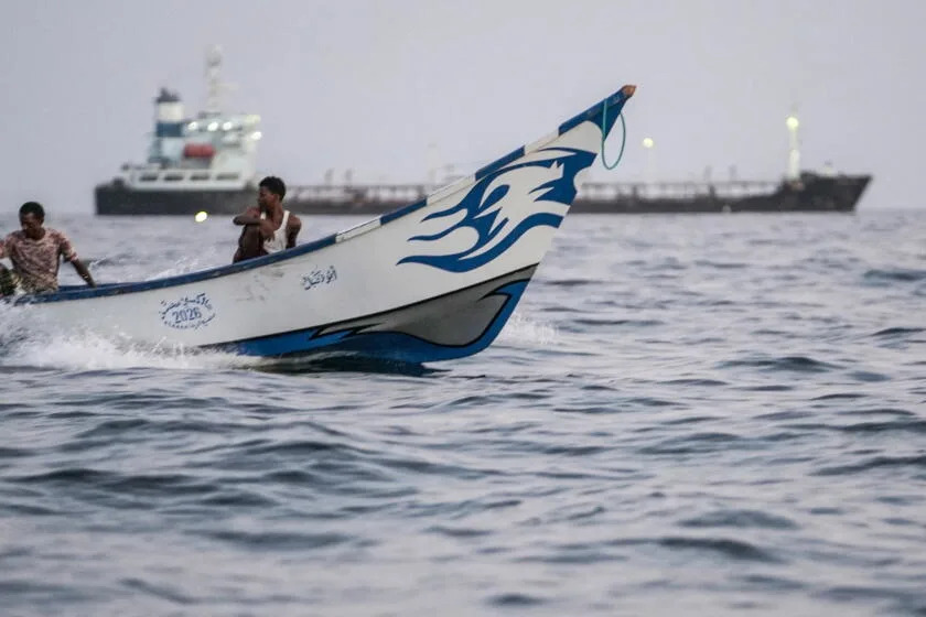 Maritime traffic in Bab el-Mandeb Straight.