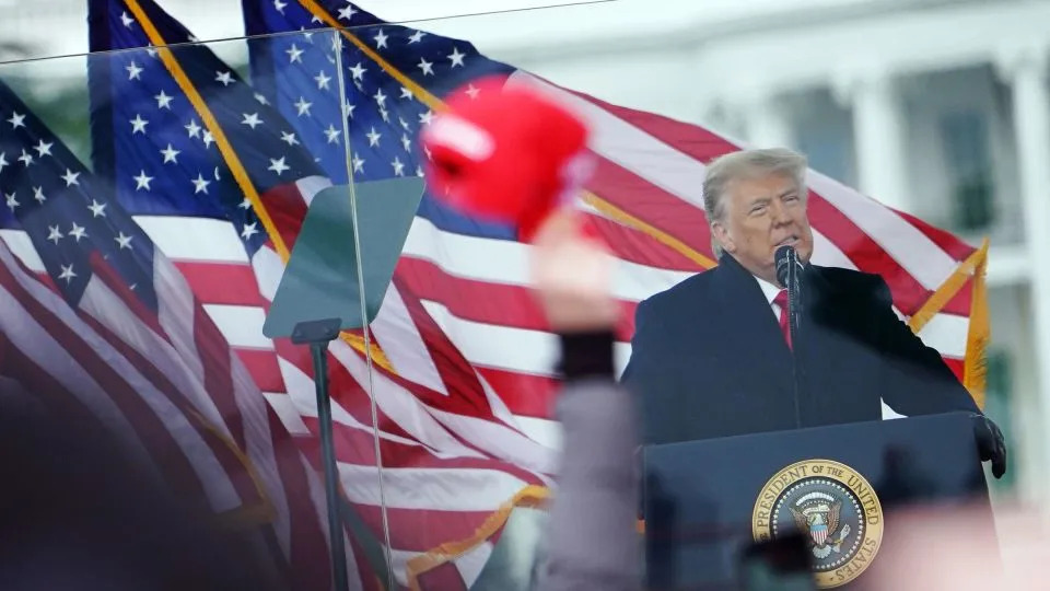 US President Donald Trump speaks to supporters from The Ellipse near the White House on January 6, 2021, in Washington, DC. - Mandel Ngan/AFP/Getty Images