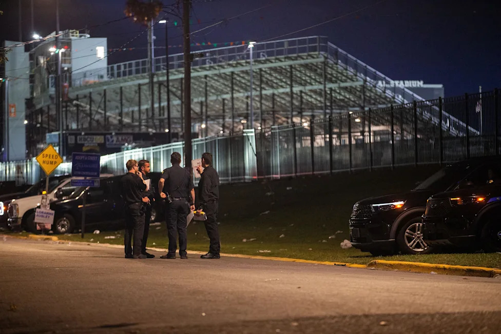 Scenes from shooting behind Florida A&M University football stadium