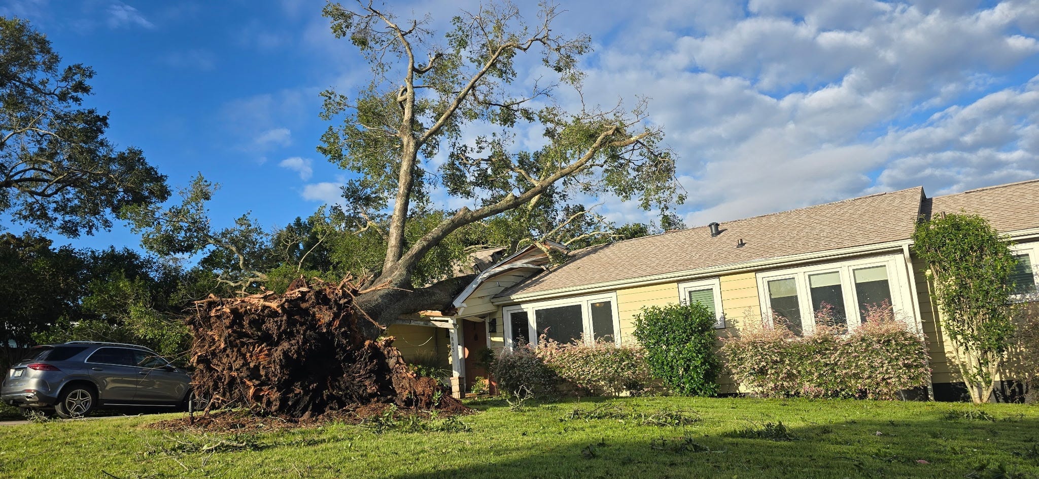Early morning damage in Escambia County near Scenic Highway from Hurricane Isaias, on Saturday, Oct. 10, 2026.