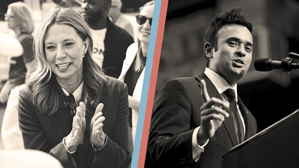 Amy Acton and Vivek Ramaswamy.